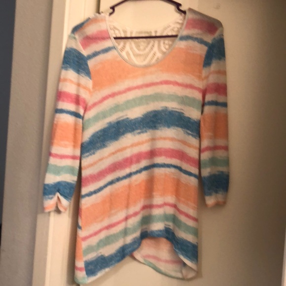 1/4 sleeve see through shirt - Picture 2 of 2